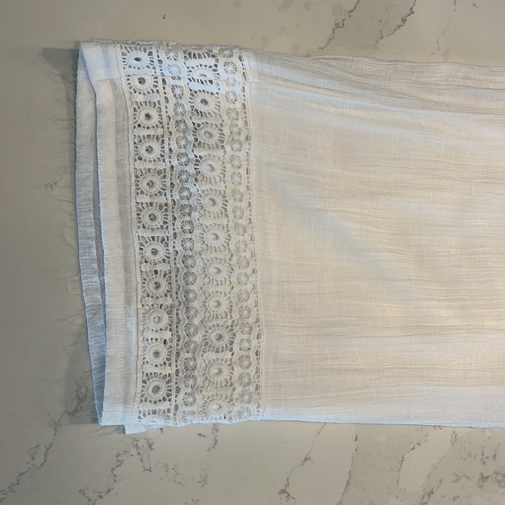 Jm Collection White Pull-On Style Lined-Flowy Pan… - image 7